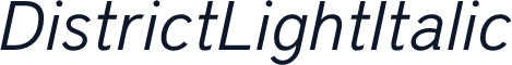 DistrictLightItalic