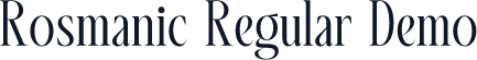 Rosmanic Regular Demo