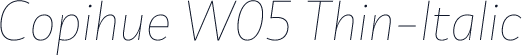 Copihue W05 Thin-Italic
