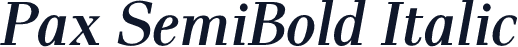 Pax SemiBold Italic