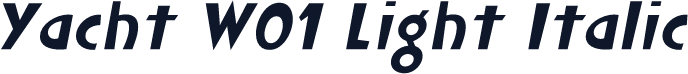 Yacht W01 Light Italic