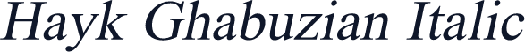Hayk Ghabuzian Italic