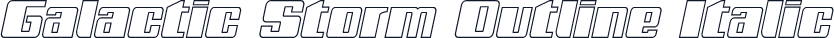Galactic Storm Outline Italic