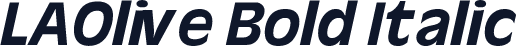 LAOlive Bold Italic