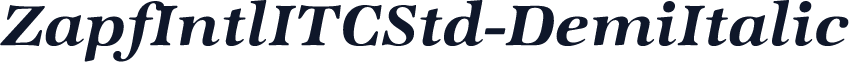 ZapfIntlITCStd-DemiItalic