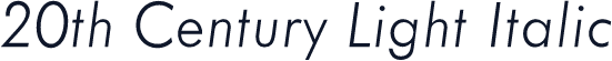 20th Century Light Italic
