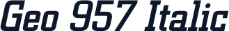 Geo 957 Italic