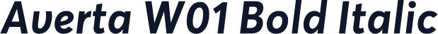 Averta W01 Bold Italic