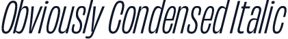 Obviously Condensed Italic