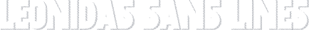 Leonidas Sans Lines