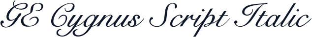 GE Cygnus Script Italic