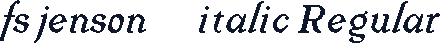 fs jenson 1 italic Regular