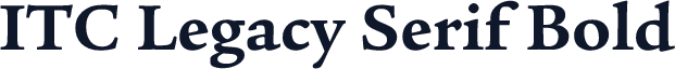 ITC Legacy Serif Bold
