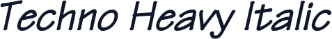 Techno Heavy Italic
