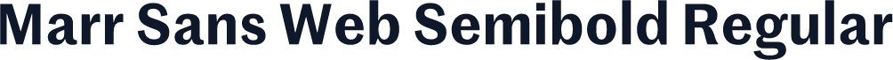 Marr Sans Web Semibold Regular