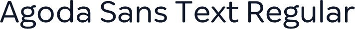 Agoda Sans Text Regular
