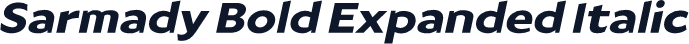 Sarmady Bold Expanded Italic