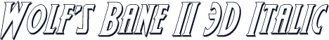 Wolf's Bane II 3D Italic