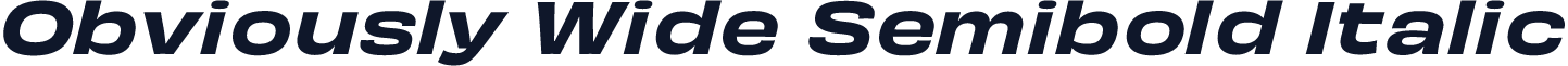 Obviously Wide Semibold Italic