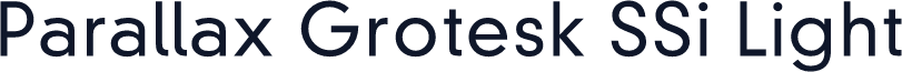 Parallax Grotesk SSi Light