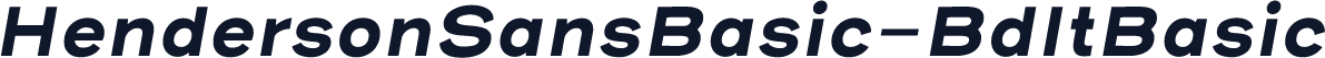 HendersonSansBasic-BdItBasic