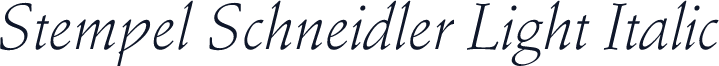 Stempel Schneidler Light Italic