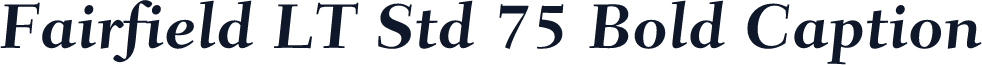 Fairfield LT Std 75 Bold Caption