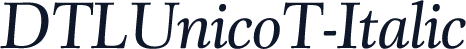 DTLUnicoT-Italic