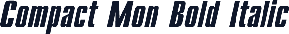 Compact Mon Bold Italic