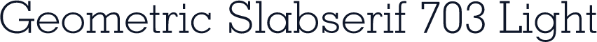 Geometric Slabserif 703 Light