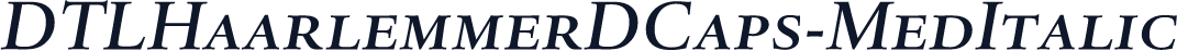 DTLHaarlemmerDCaps-MedItalic