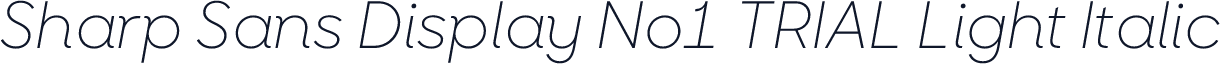 Sharp Sans Display No1 TRIAL Light Italic