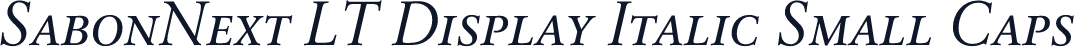 SabonNext LT Display Italic Small Caps