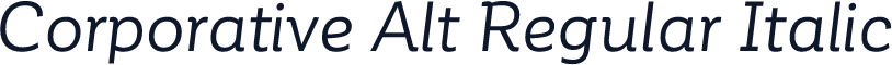 Corporative Alt Regular Italic