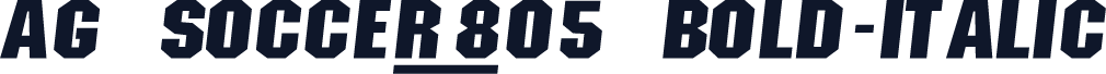 AG Soccer_805 Bold-Italic
