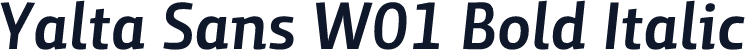 Yalta Sans W01 Bold Italic