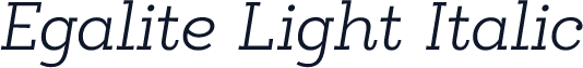 Egalite Light Italic
