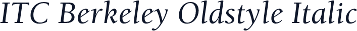 ITC Berkeley Oldstyle Italic