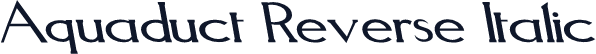 Aquaduct Reverse Italic