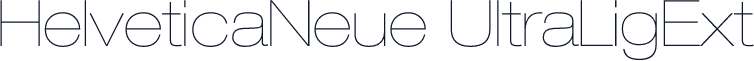 HelveticaNeue UltraLigExt
