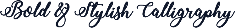 Bold & Stylish Calligraphy
