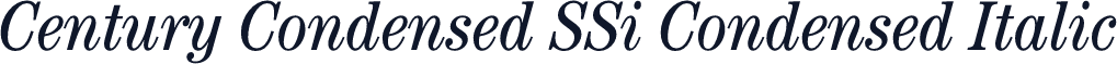 Century Condensed SSi Condensed Italic