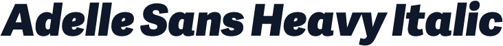 Adelle Sans Heavy Italic
