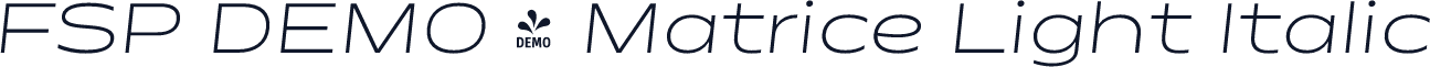 FSP DEMO - Matrice Light Italic