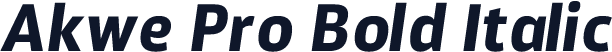 Akwe Pro Bold Italic