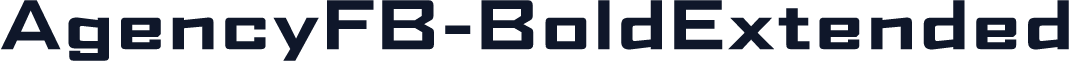 AgencyFB-BoldExtended