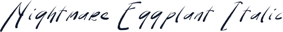 Nightmare Eggplant Italic