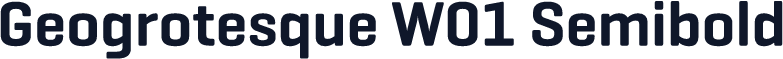 Geogrotesque W01 Semibold