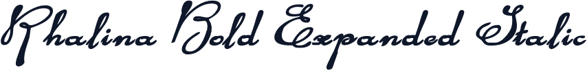 Rhalina Bold Expanded Italic