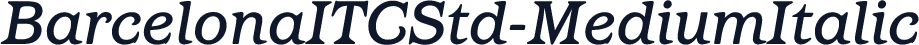 BarcelonaITCStd-MediumItalic